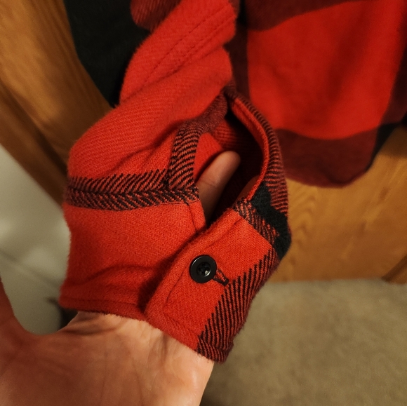 American Eagle long sleeve collared button down flannel plaid shirt XL men's - Picture 2 of 6